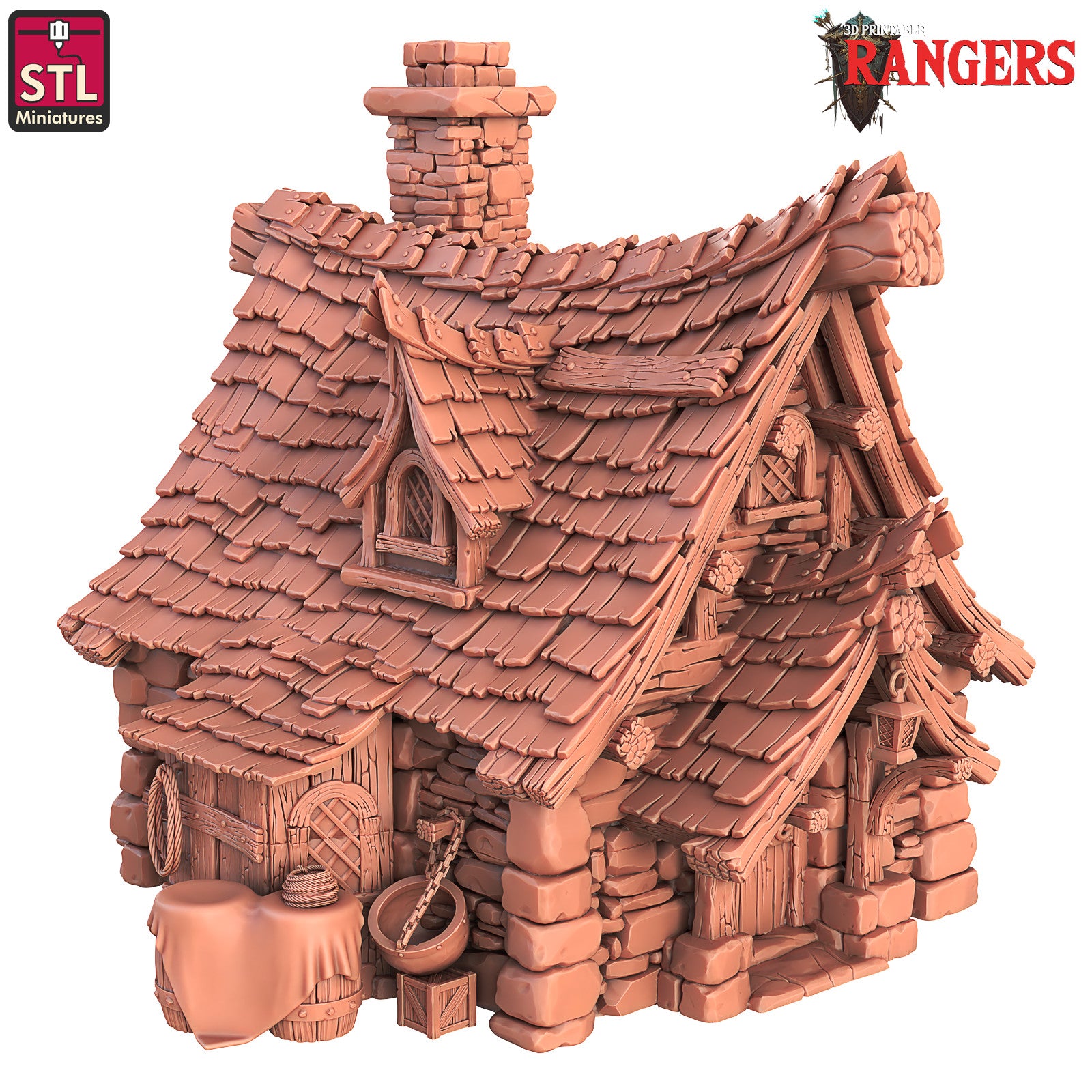 Rangers small houses 28mm resin terrain set