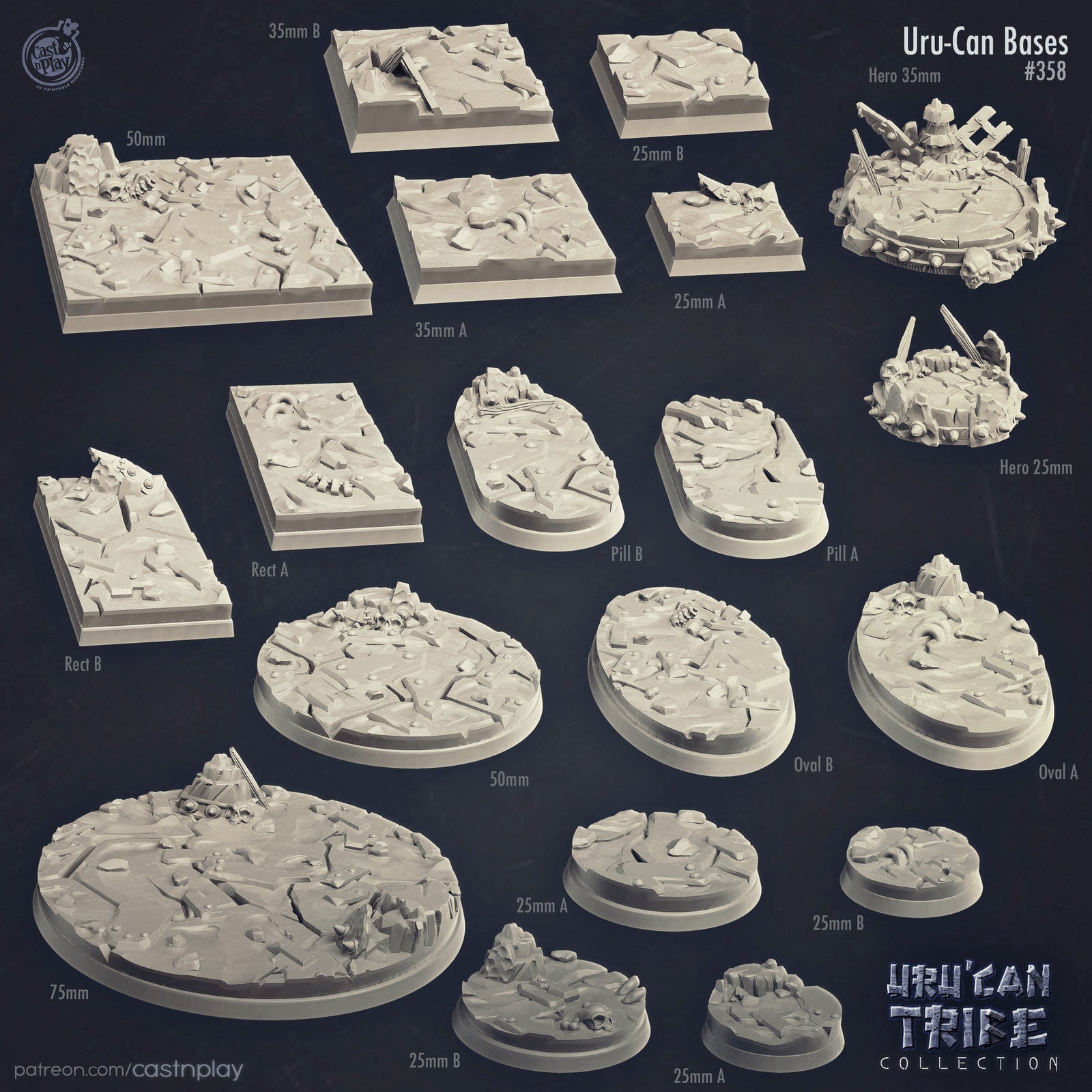Cast n Play Uru-Can Bases Set