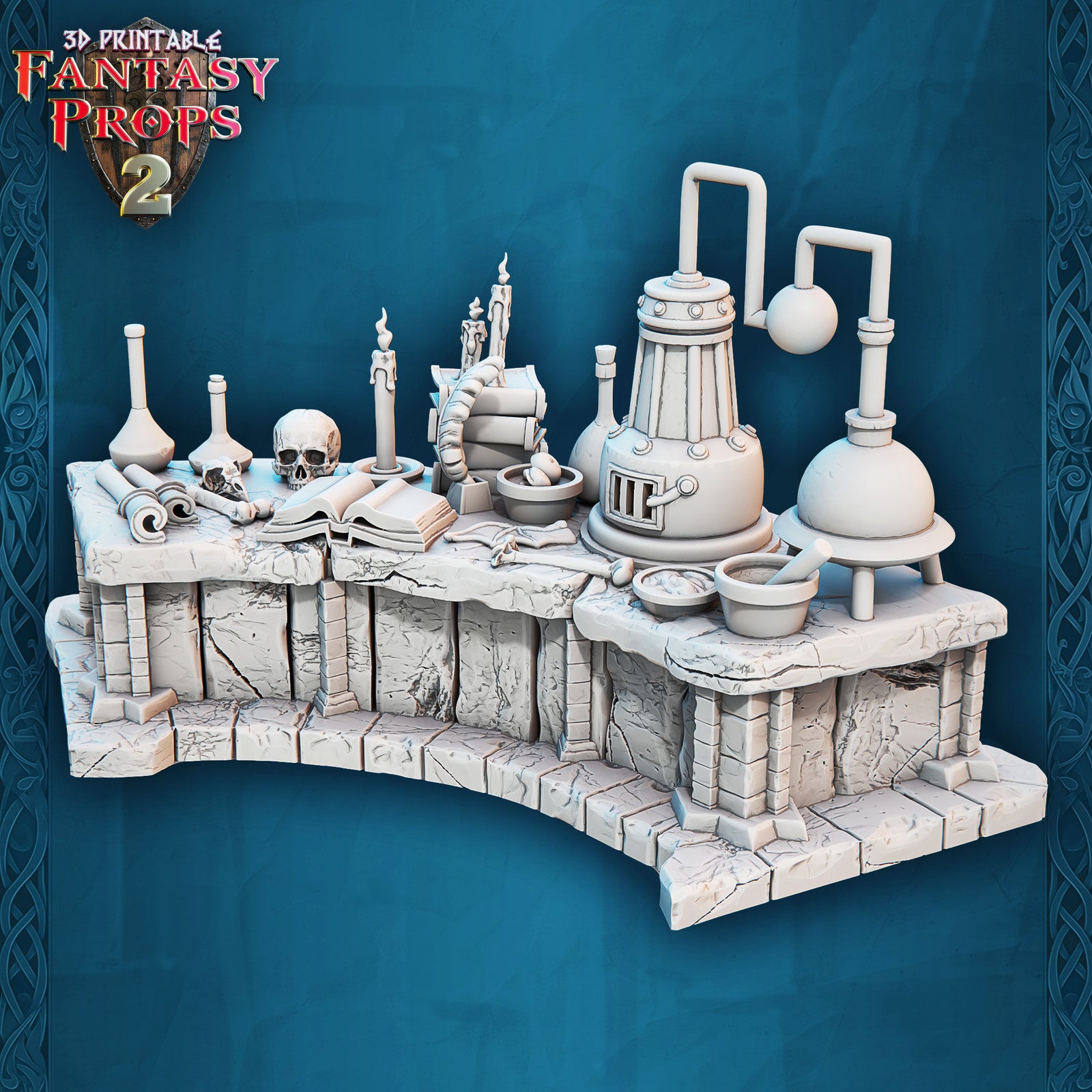 Fantasy Props 2 alchemist desk 28mm resin scenery