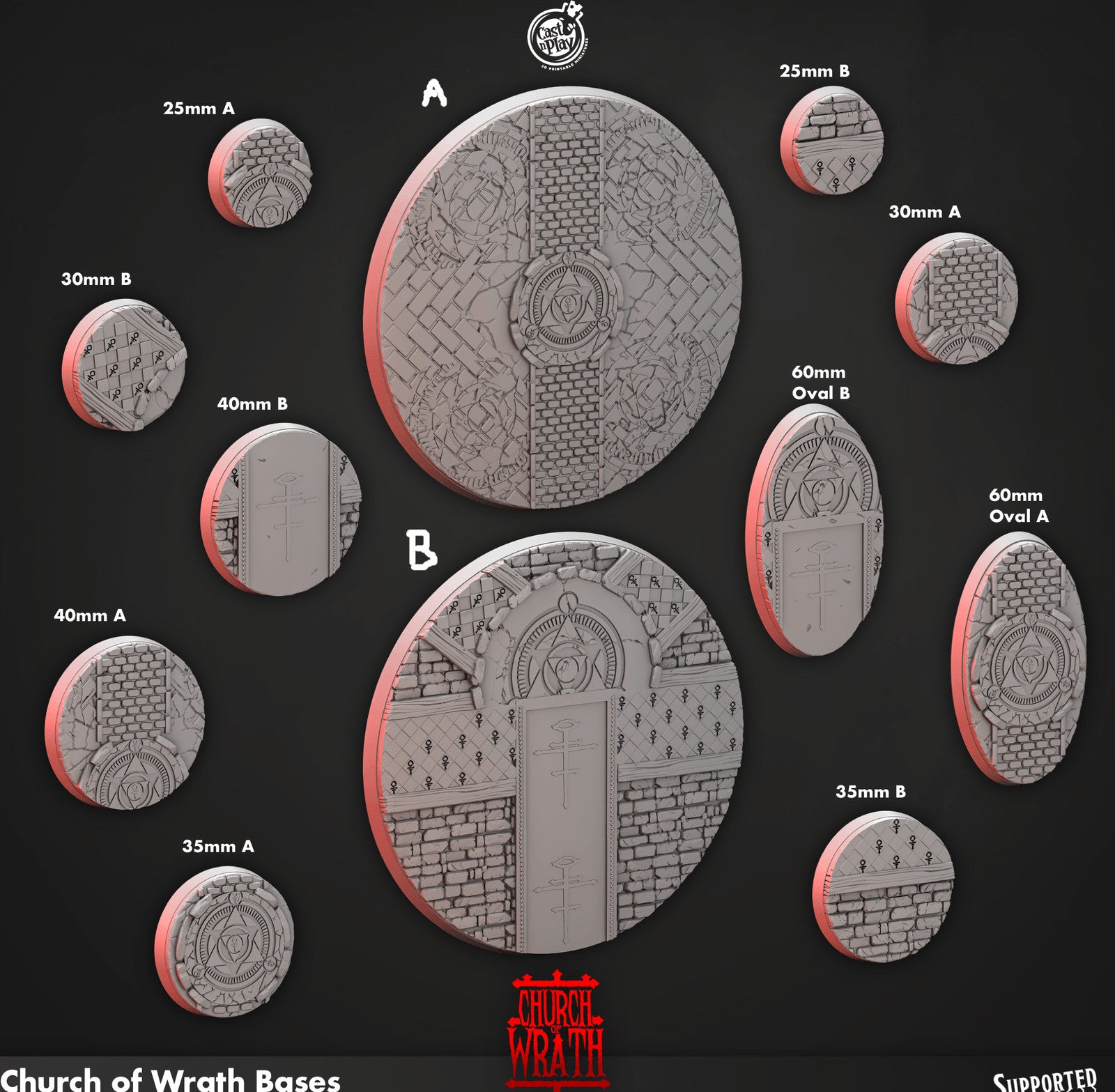 Cast n Play Church of Wrath Bases Set