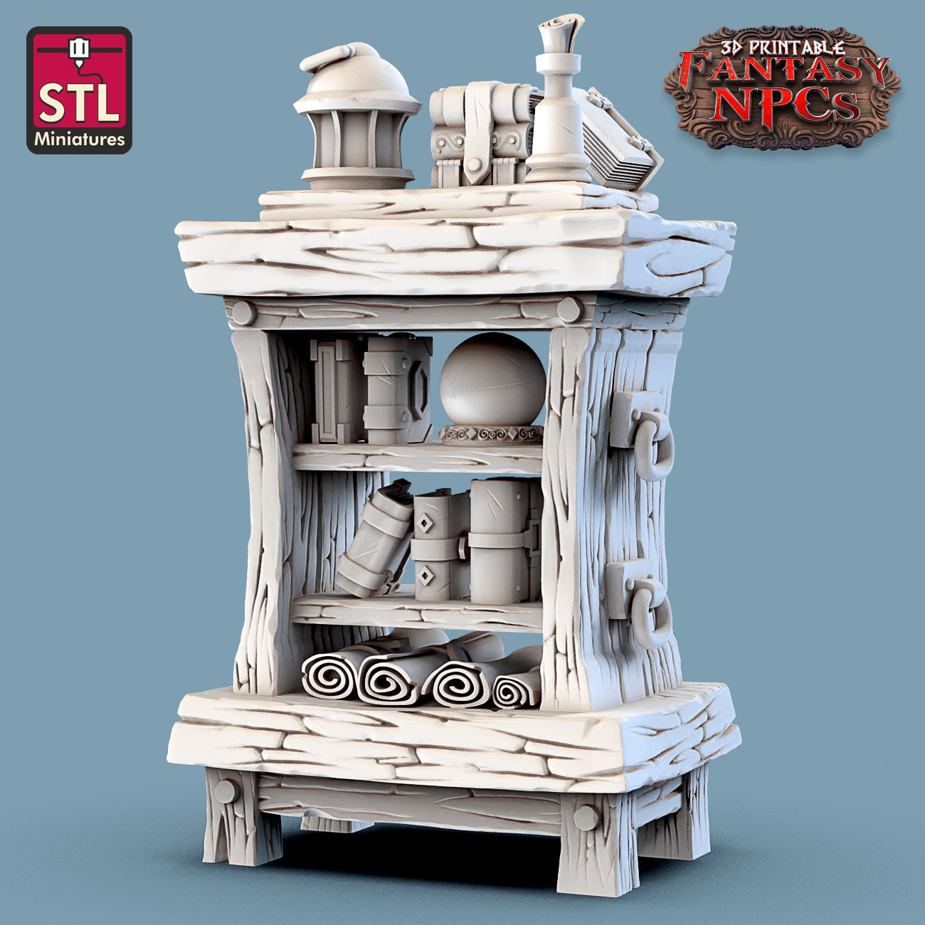 Magic item vendor bookcase 28mm scenery