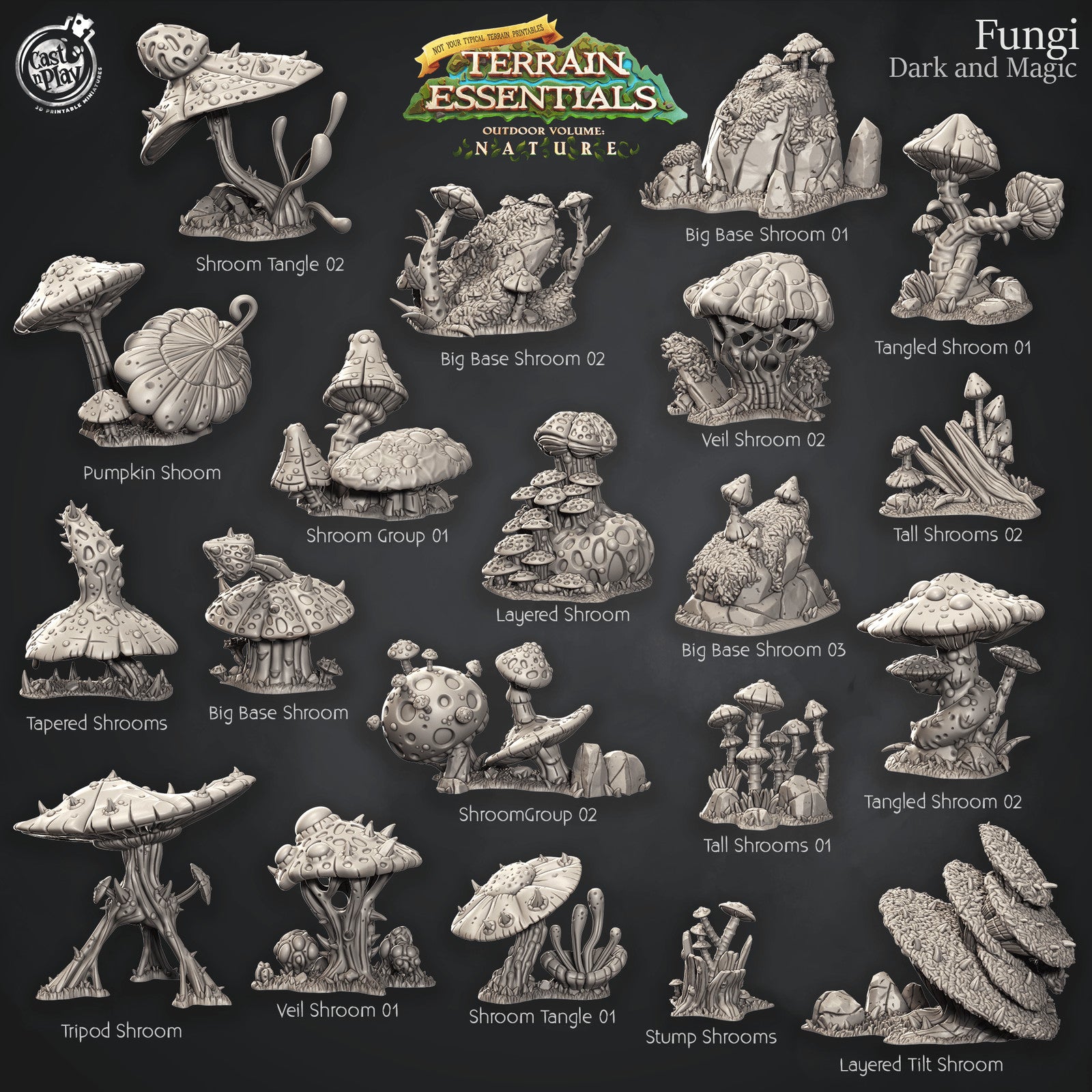 Dark And Magic Fungi Terrain Set