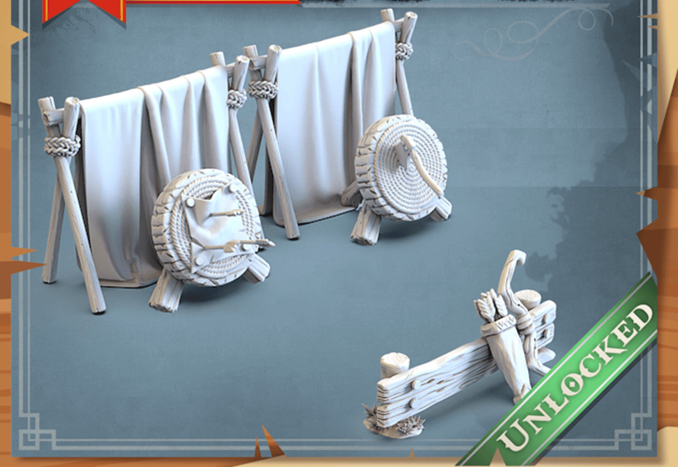 Training camp props 28mm resin tabletop scenery