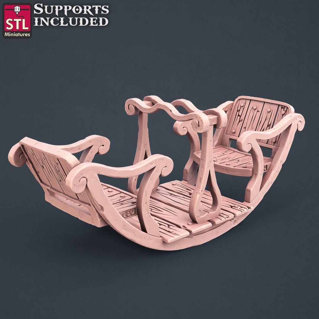 Wooden toys and crib 28mm scenery