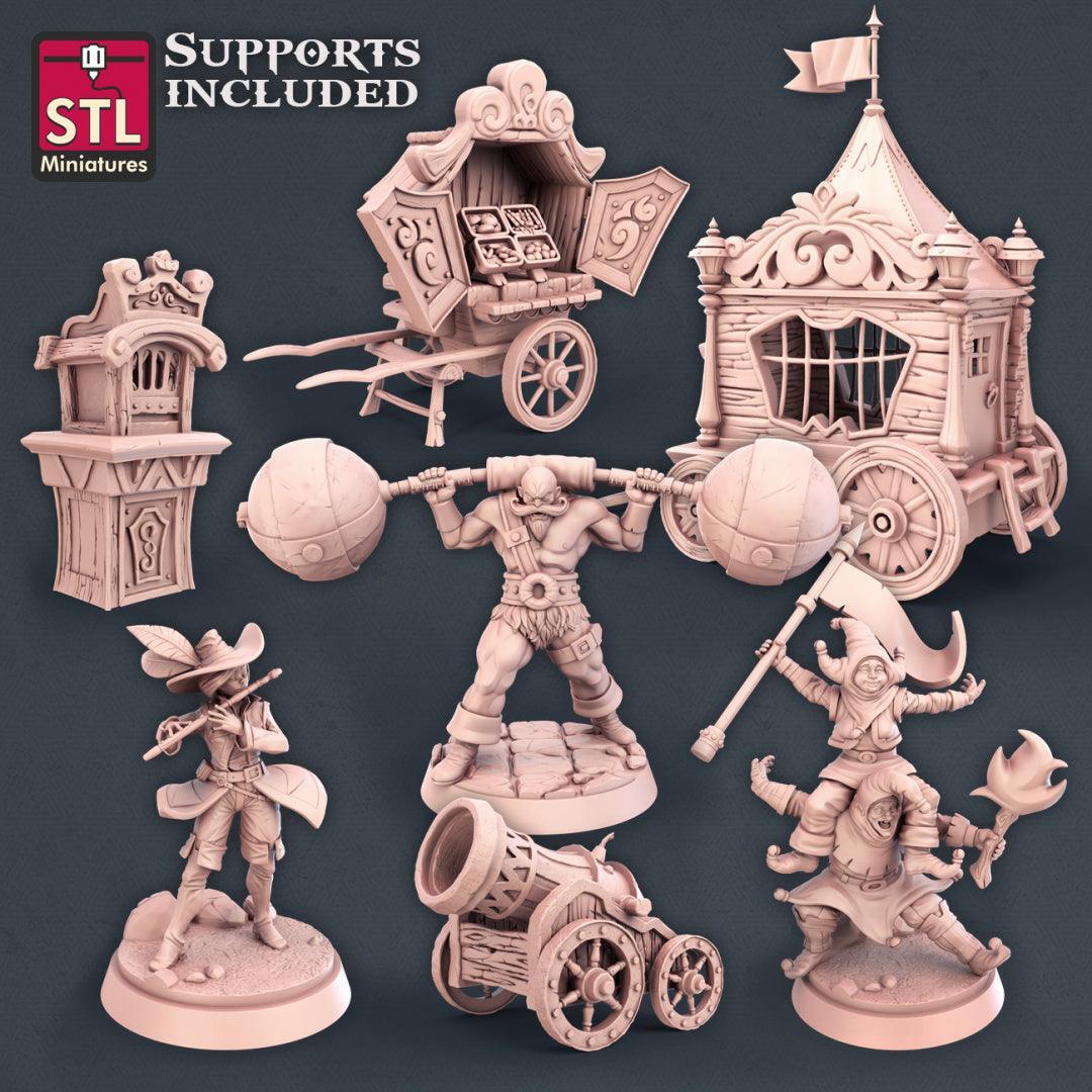Carnival Set 3D printed 28mm miniature terrain