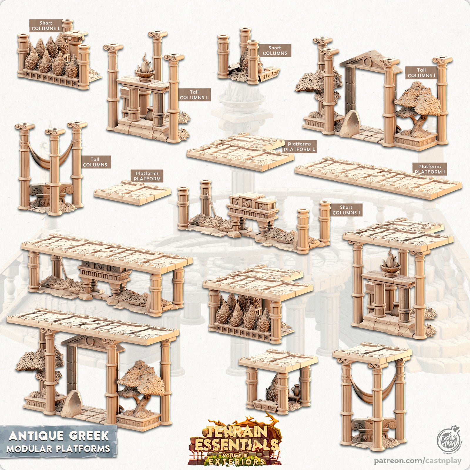 Modular Platforms Antique Greek Terrain Set