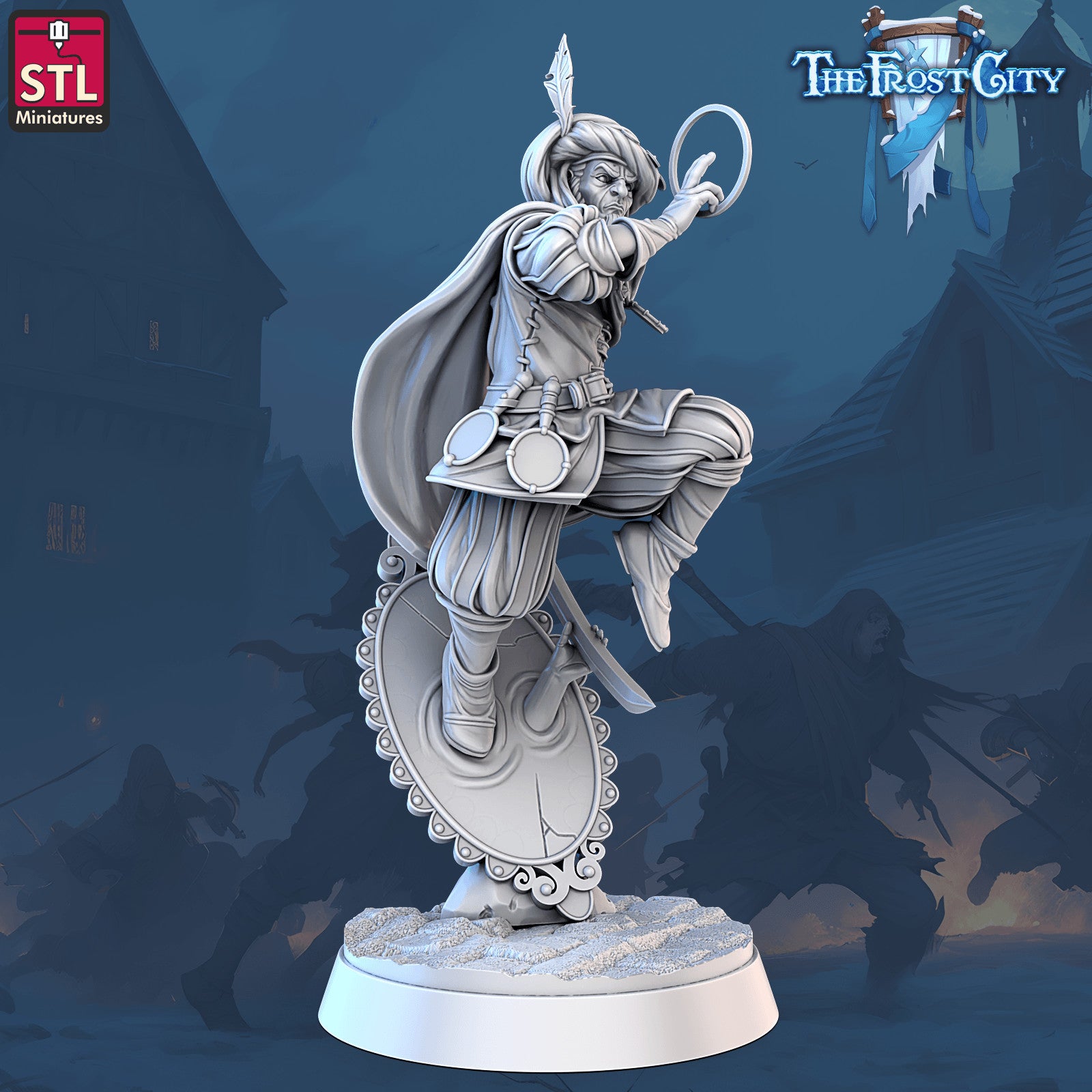 Frost City mage 28mm miniature