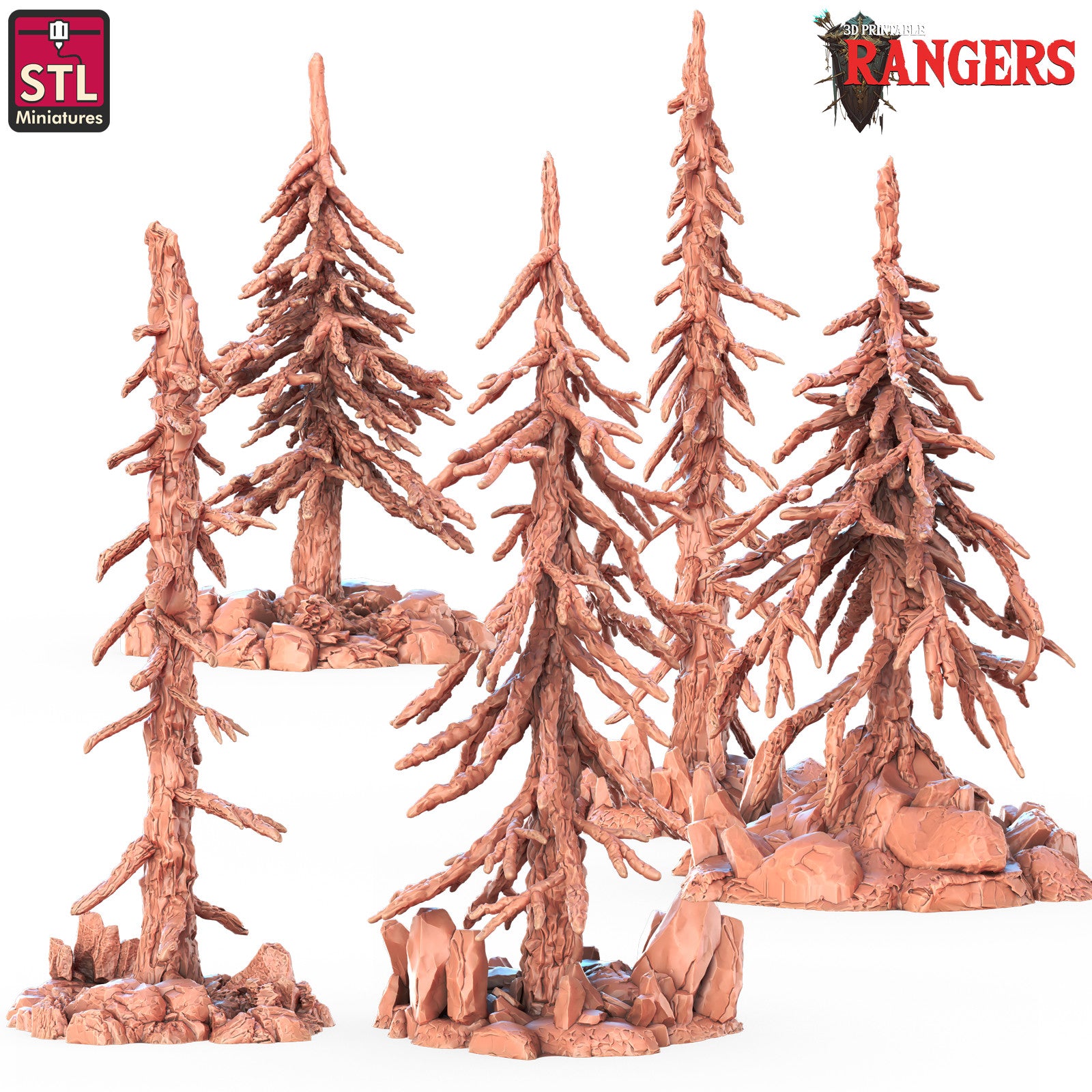 Rangers Trees 28mm resin terrain set