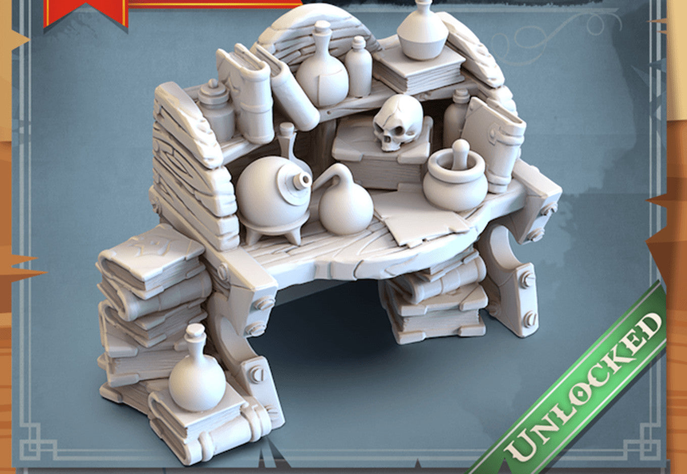 Alchemist desk 28mm resin tabletop scenery
