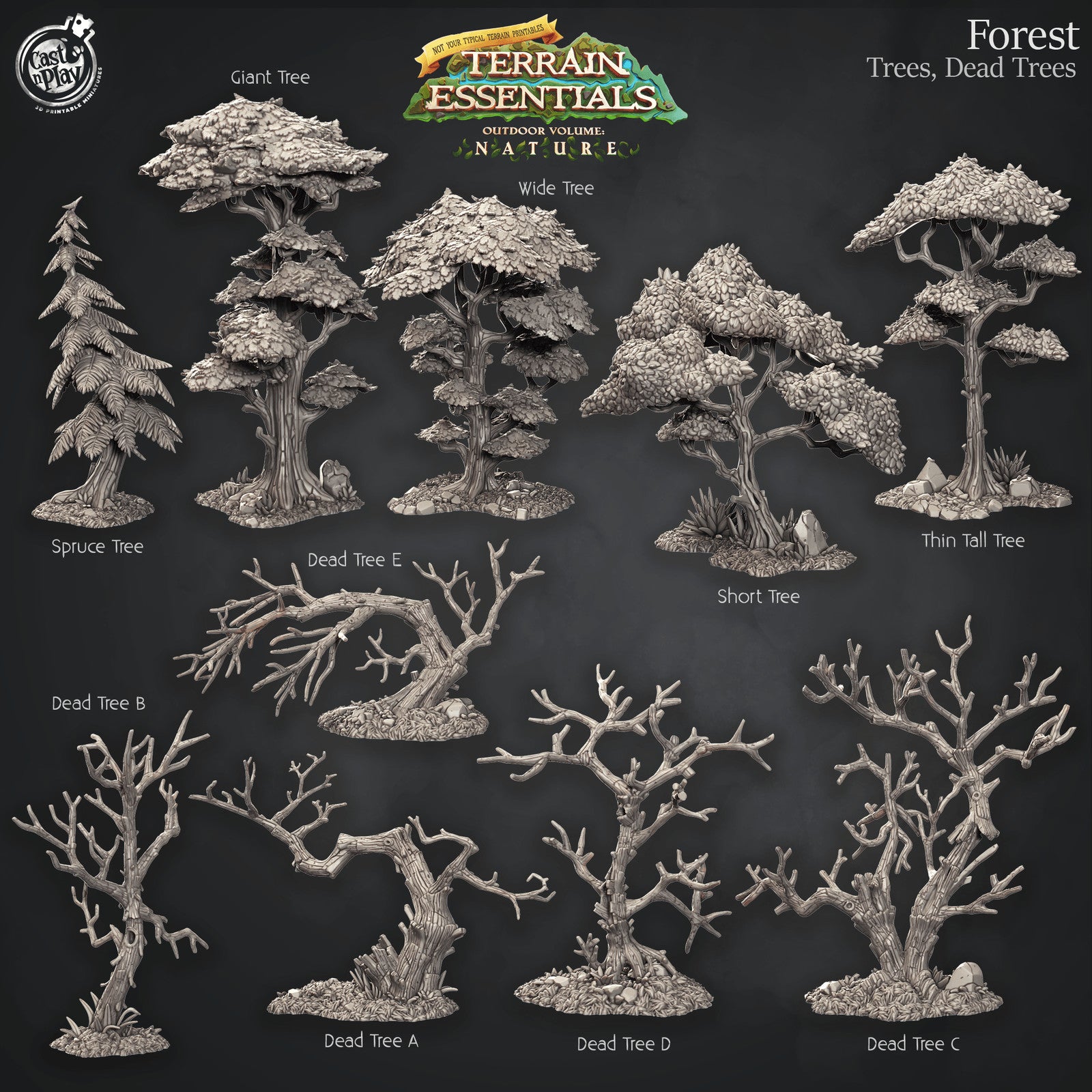 Trees and Dead Trees Terrain Set
