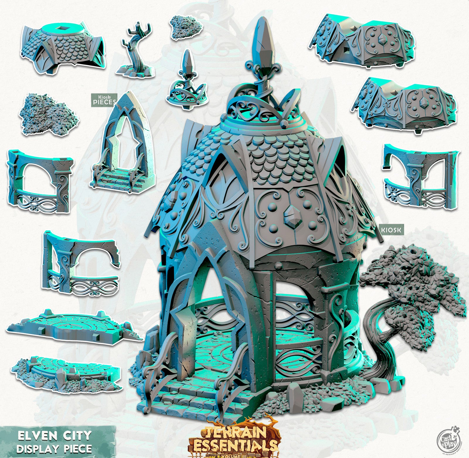 Display Kiosk Elven City Set Vol III