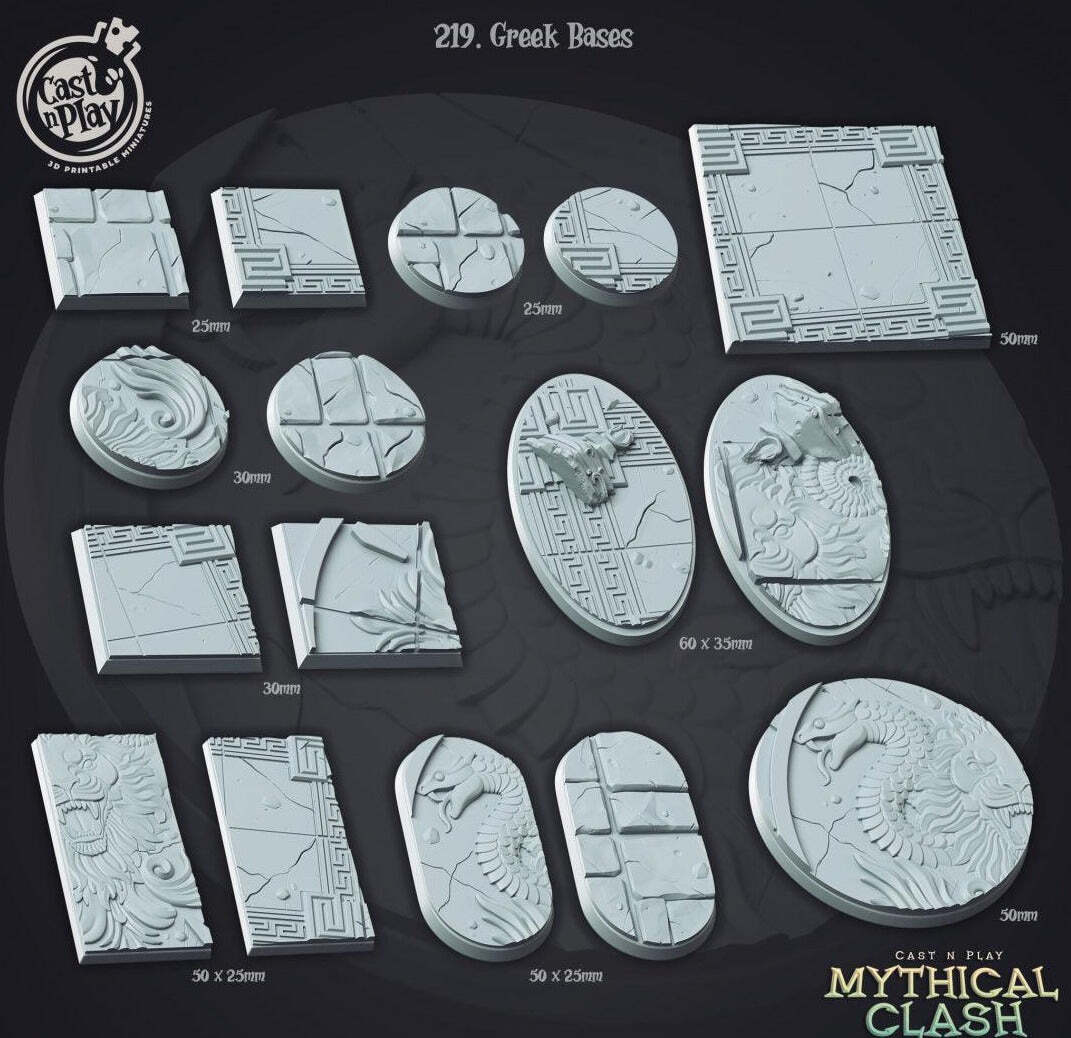 Cast n Play Mythical Clash Greek Bases Set