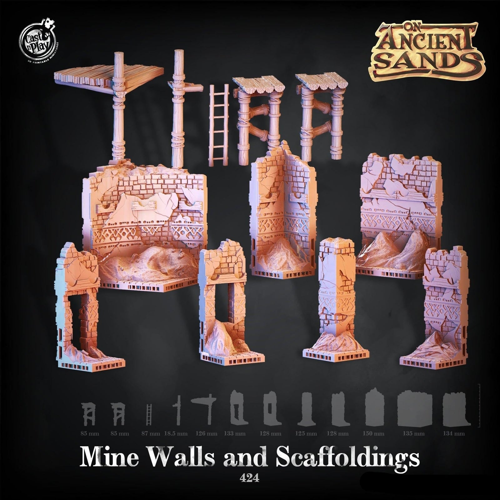 Mine Walls and Scaffoldings Terrain Set