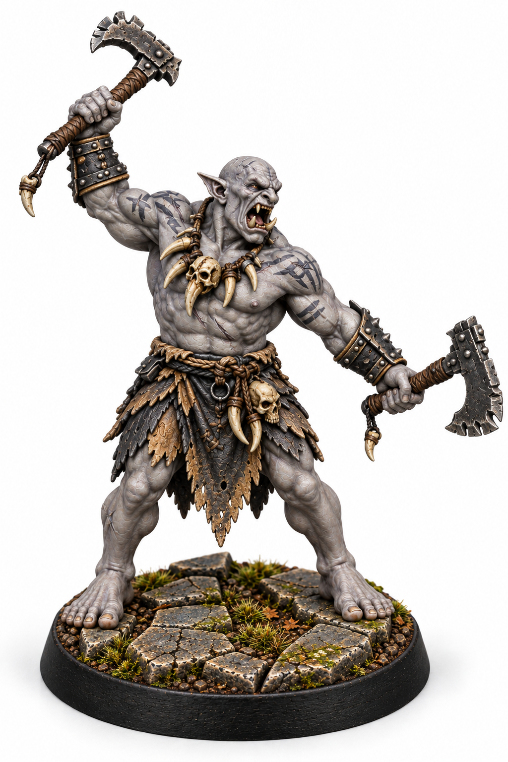 Orc Warrior 1 painted presentation; supplied unpainted.