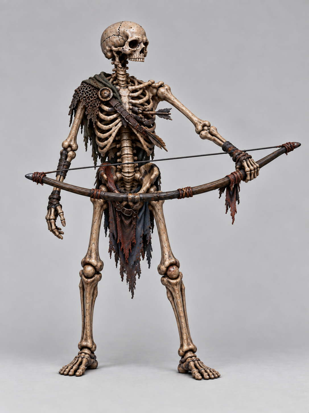 Skeleton Archer 3 painted presentation; supplied unpainted.
