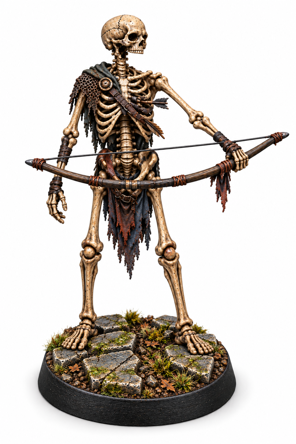 Skeleton Archer 3 painted presentation; supplied unpainted.