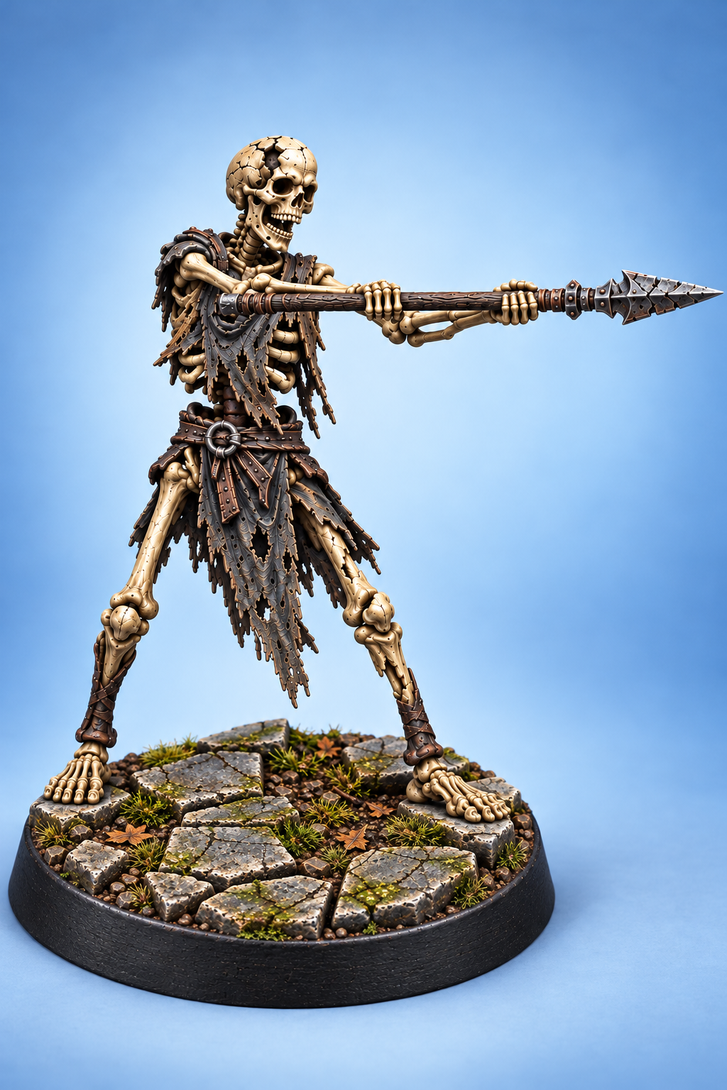 Skeleton Spearman 3 painted presentation; supplied unpainted.