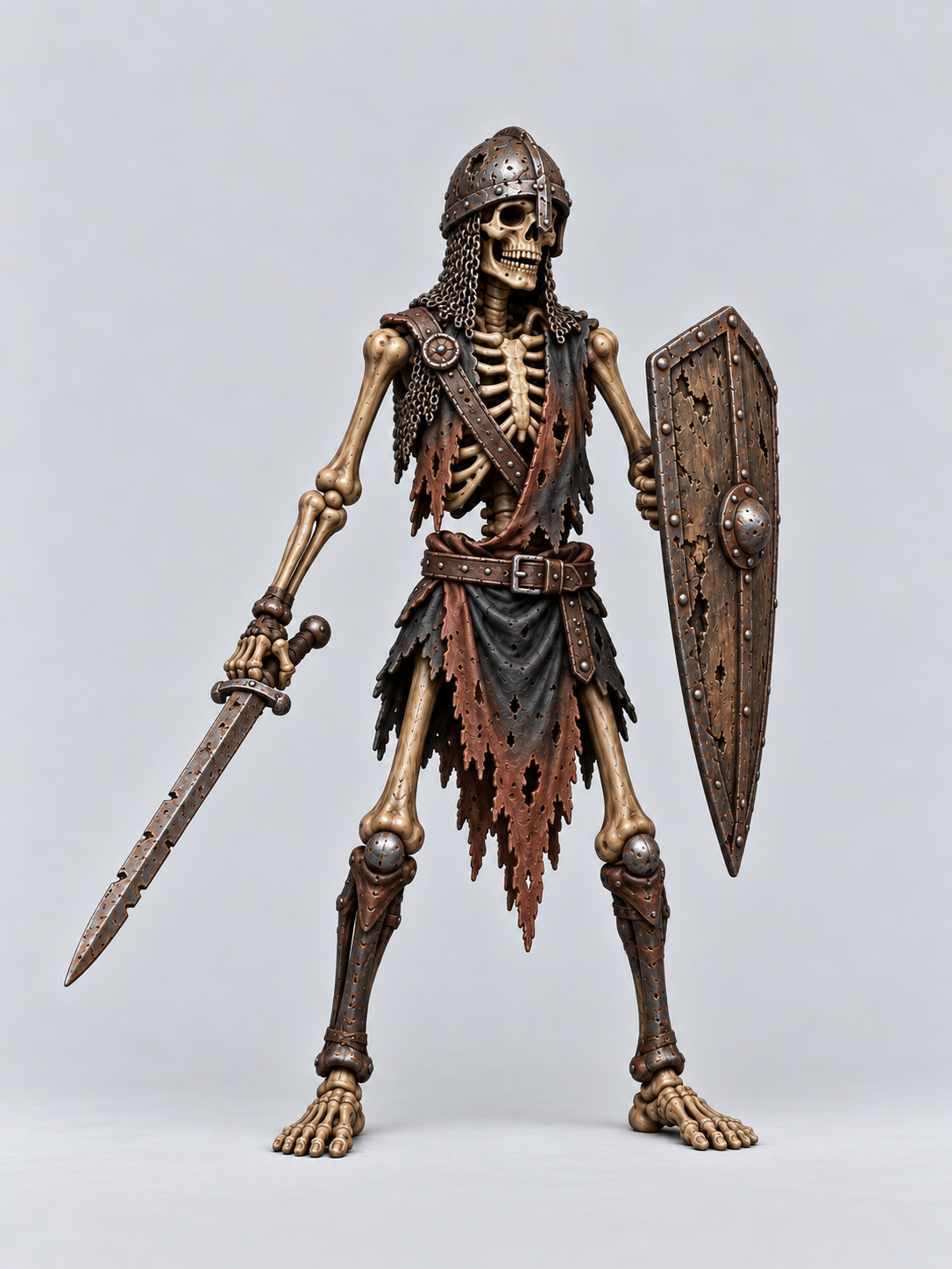 Skeleton Swordsman 2 painted presentation; supplied unpainted.