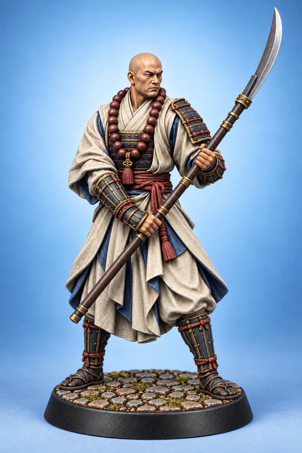 Masaru - Warrior Monk painted presentation; supplied unpainted.