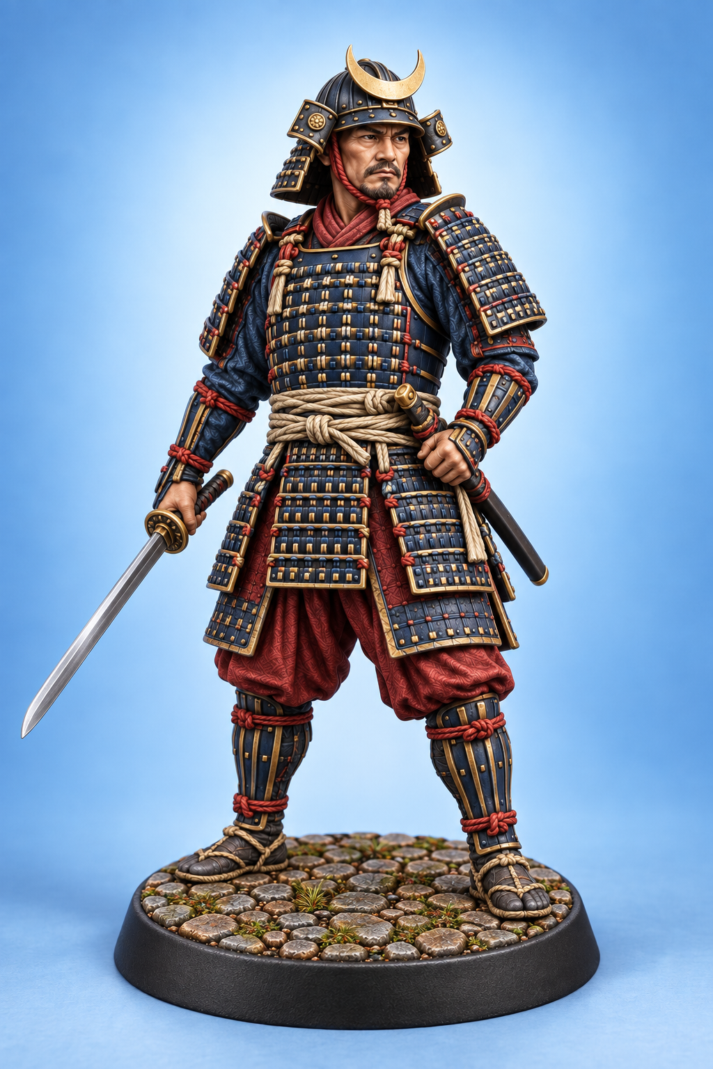 Takeda Haruto - Samurai Commander painted presentation; supplied unpainted.