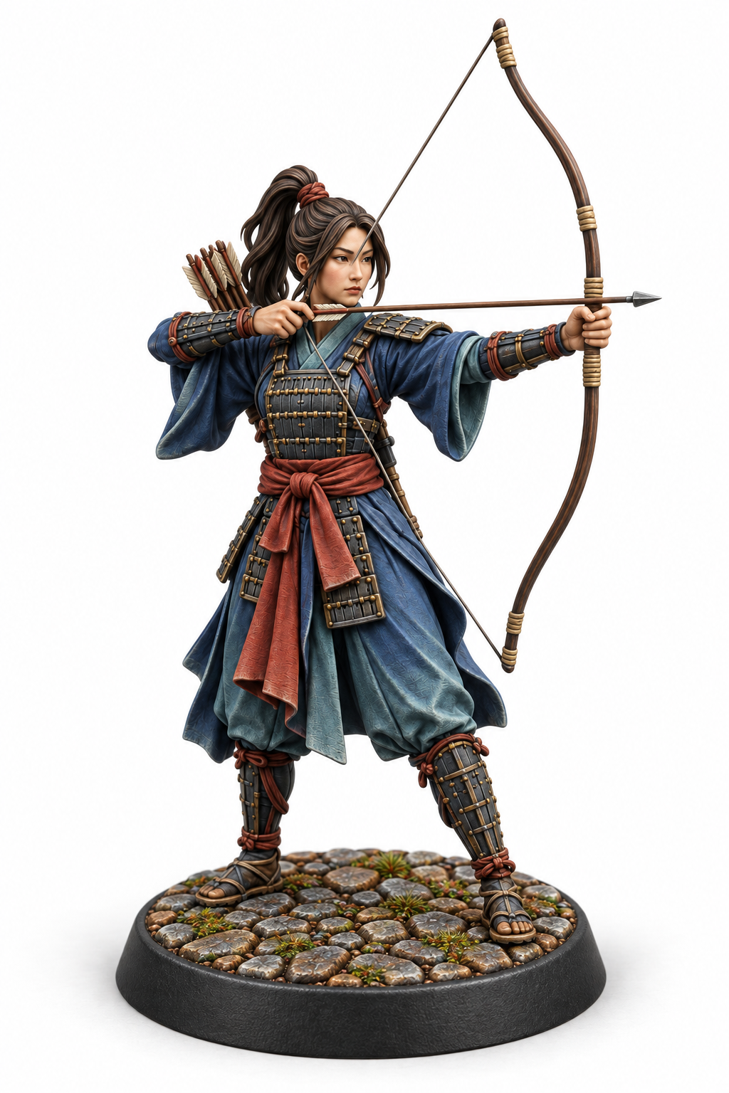 Yumi - Female Archer painted presentation; supplied unpainted.