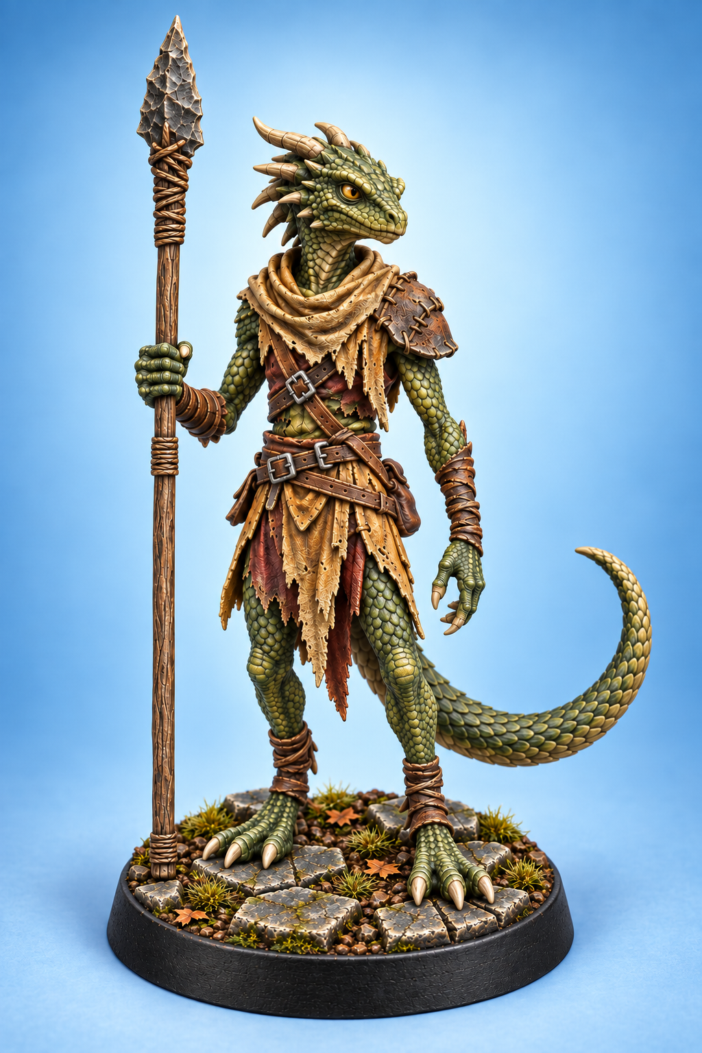 Kobold with Spear 1 painted presentation; supplied unpainted.