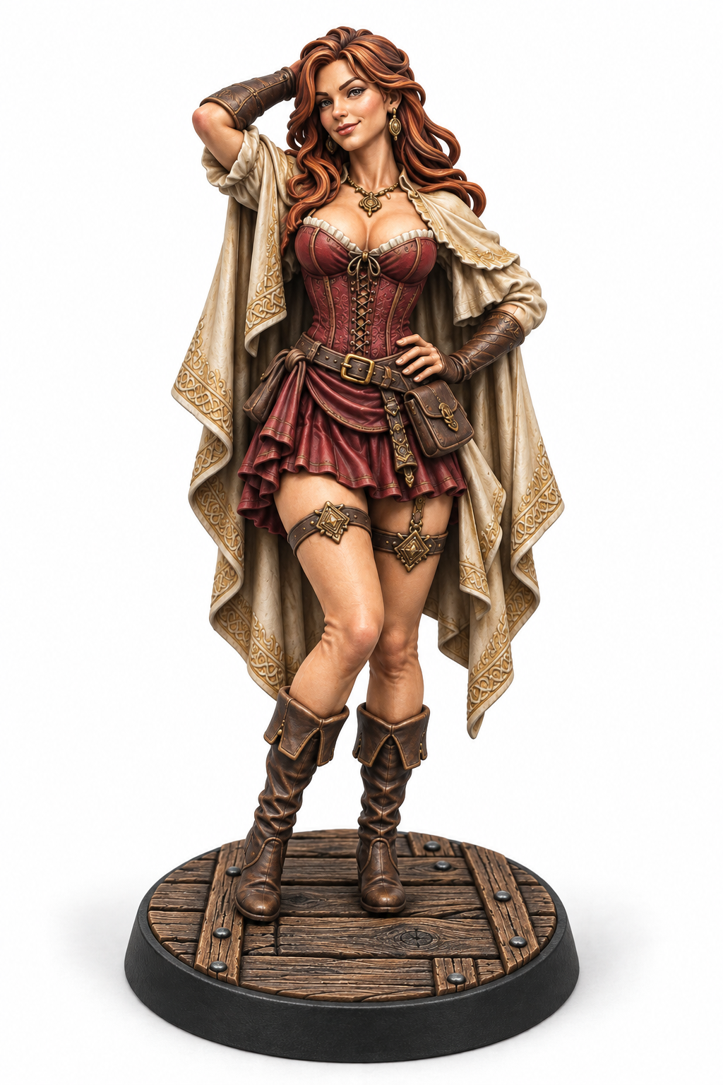 Ilara - Female Human Courtesan painted presentation; supplied unpainted.