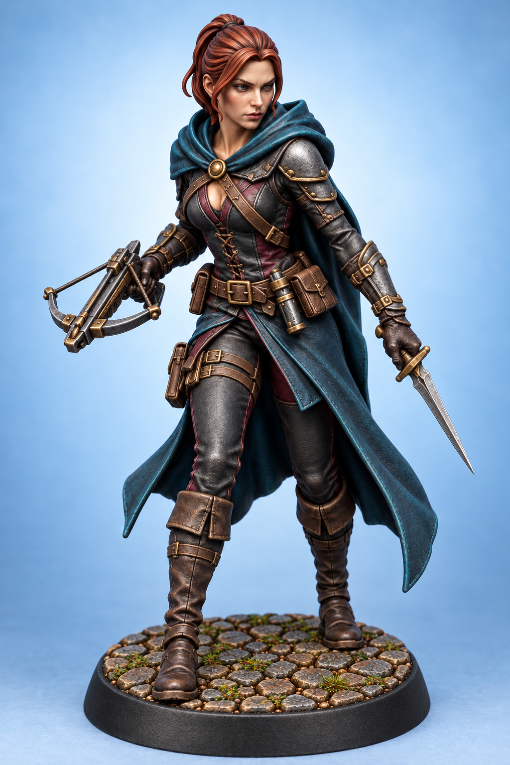 Selene Marr - Female Human Assassin painted presentation; supplied unpainted.