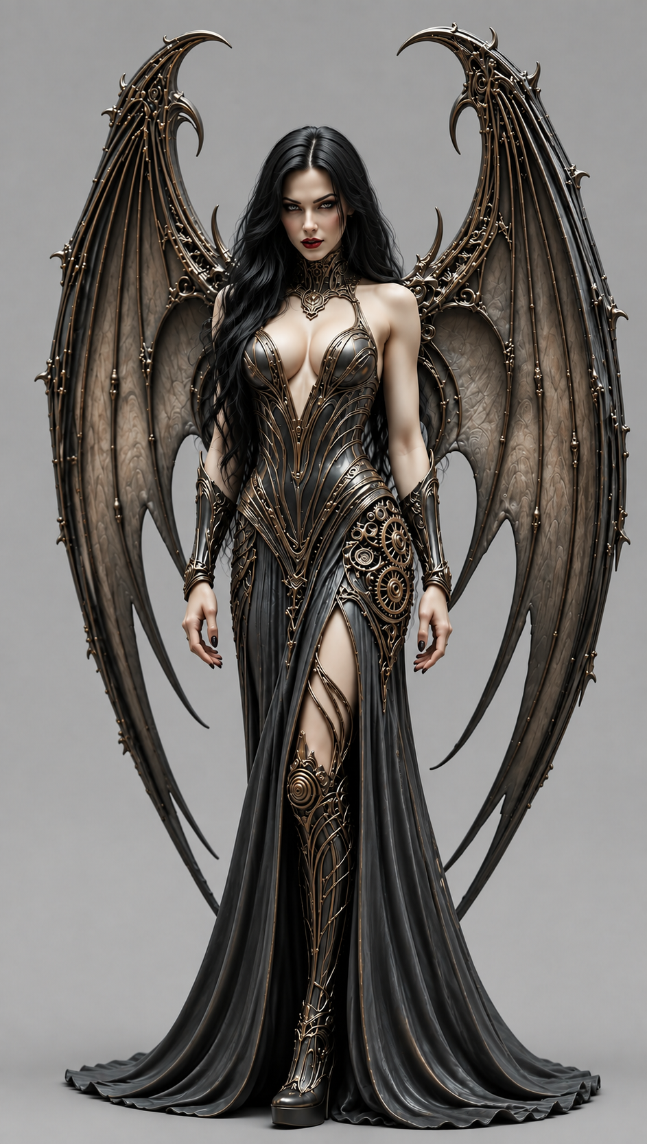 Sexy Winged Demon painted presentation; supplied unpainted.