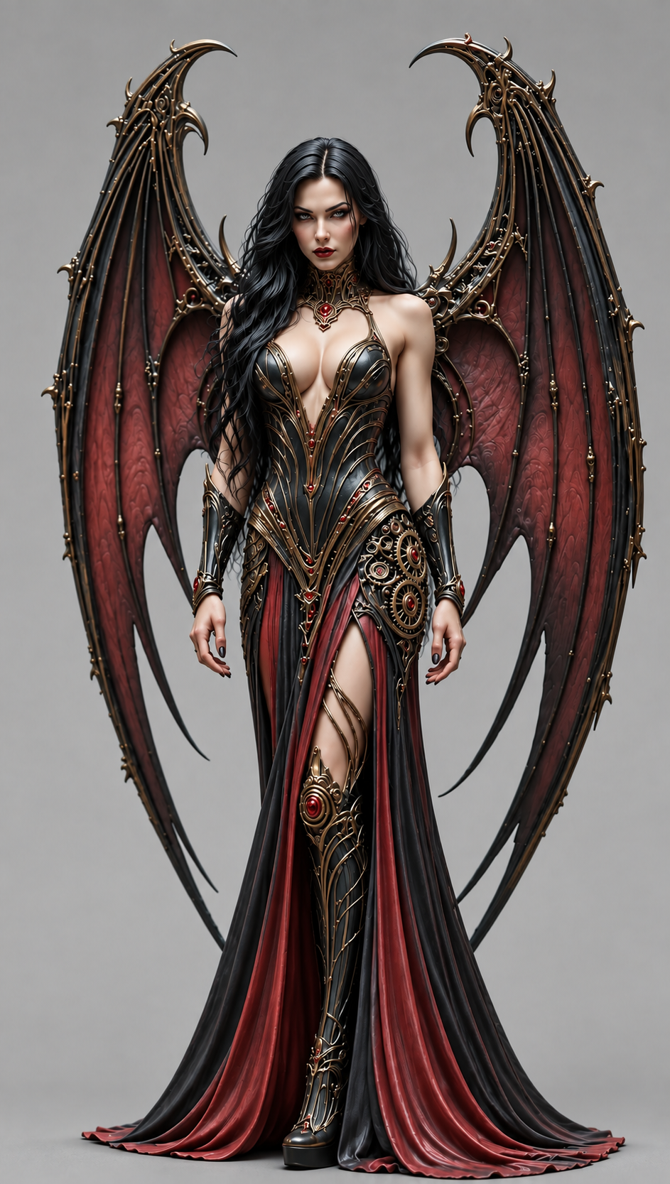 Sexy Winged Demon painted presentation; supplied unpainted.