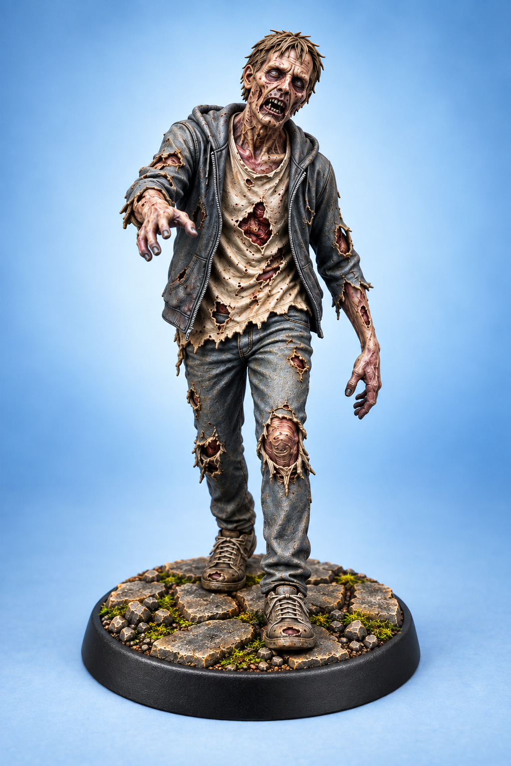 Todd - Male Human Zombie Walker painted presentation; supplied unpainted.
