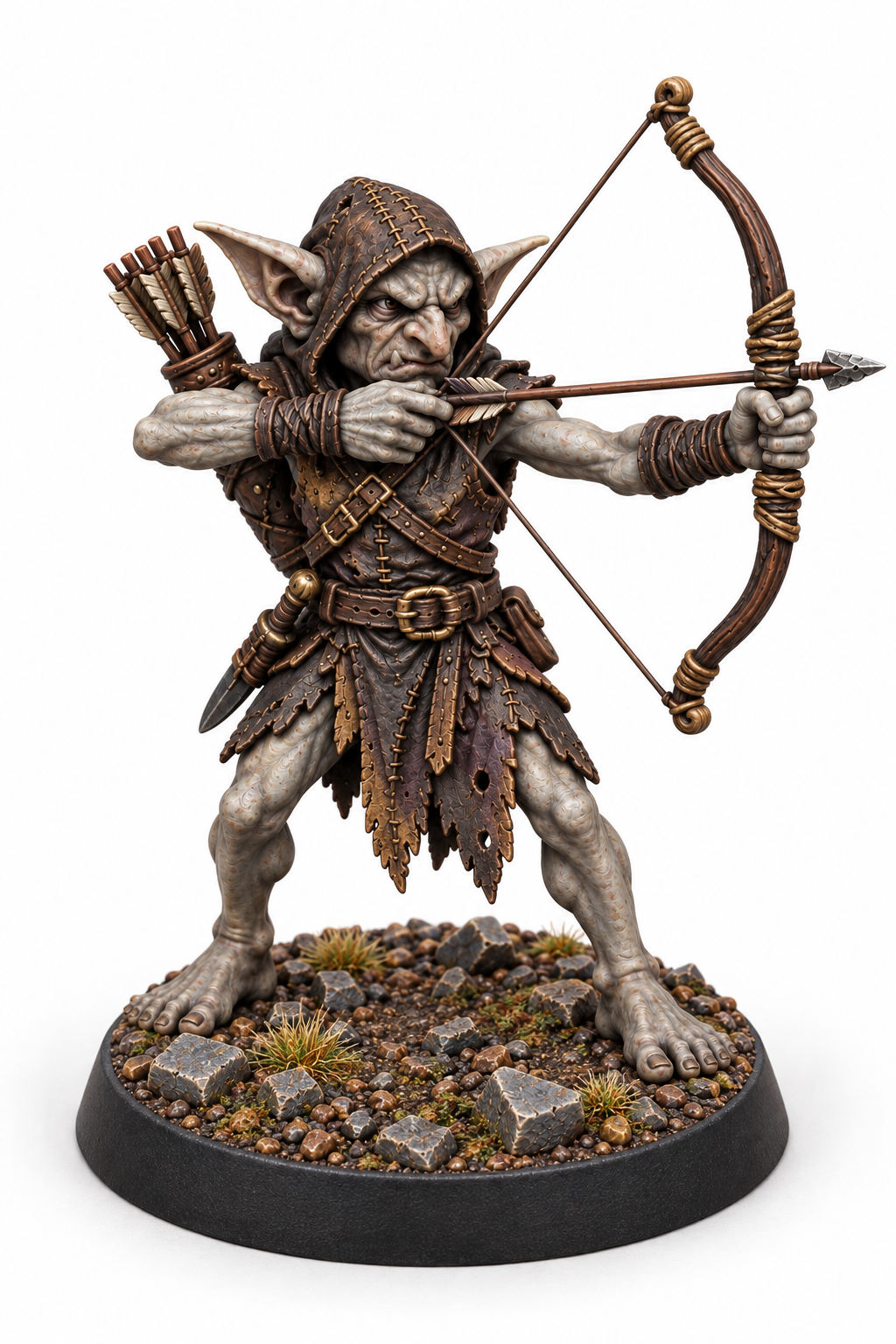 Goblin Archer 2 painted presentation; supplied unpainted.