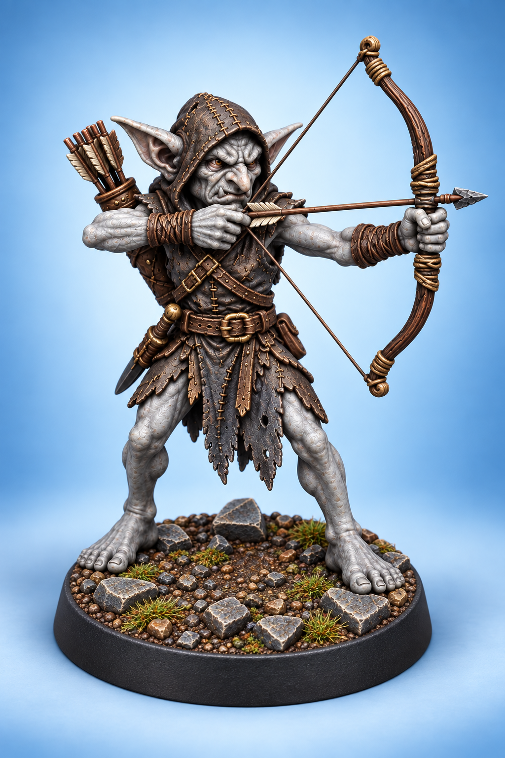 Goblin Archer 2 painted presentation; supplied unpainted.