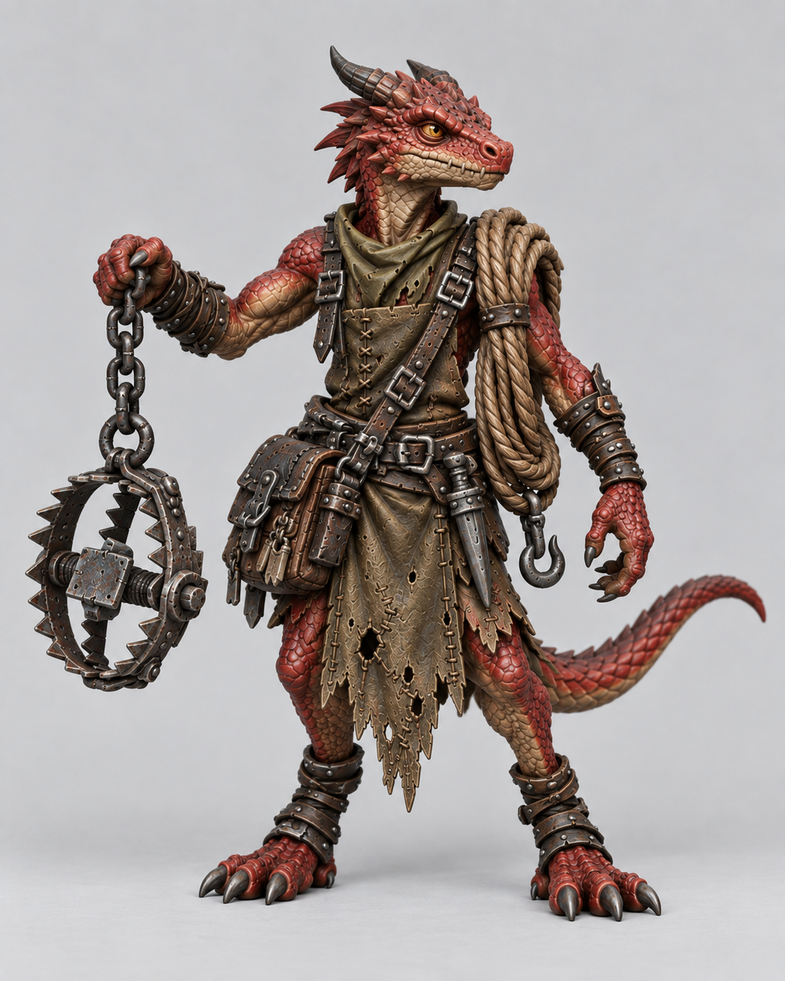 Kobold with Mancatcher painted presentation; supplied unpainted.