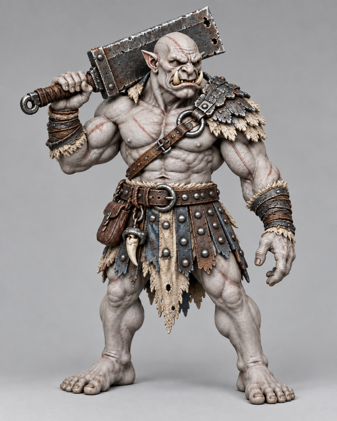 Orc 1 with Cleaver painted presentation; supplied unpainted.